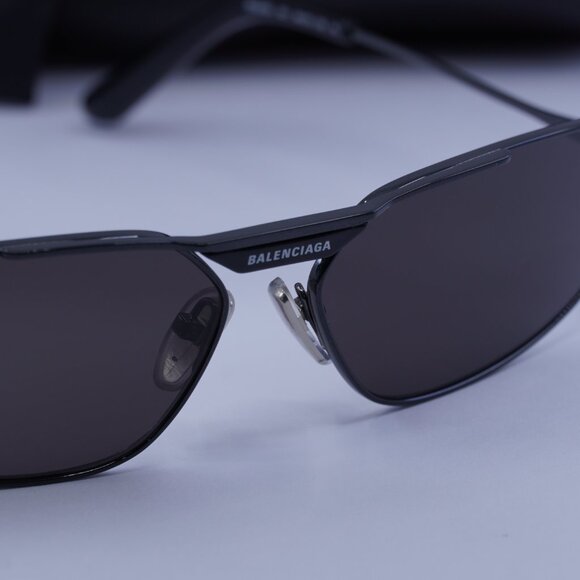 Balenciaga BB0245S 001 Geometric Sunglasses - Grey - Picture 3 of 11
